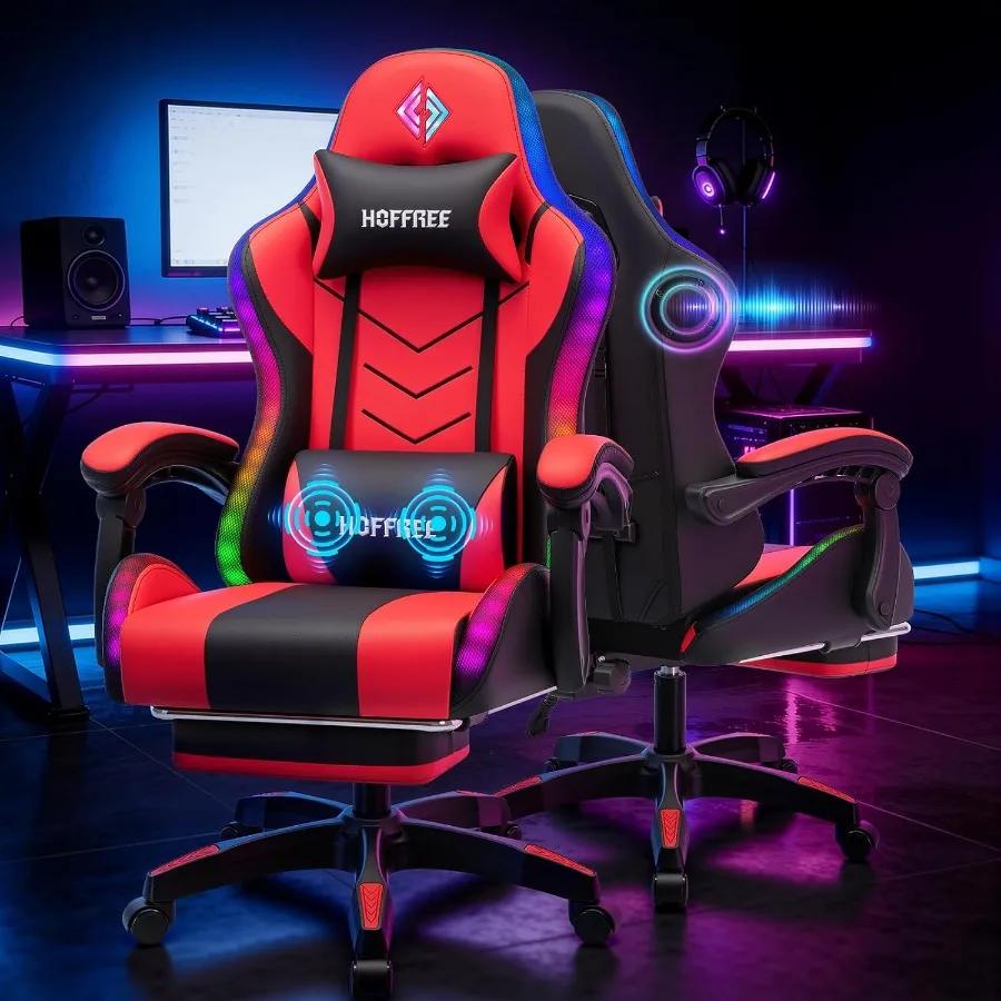Music - Kursi Gaming RGB dengan Speaker dan