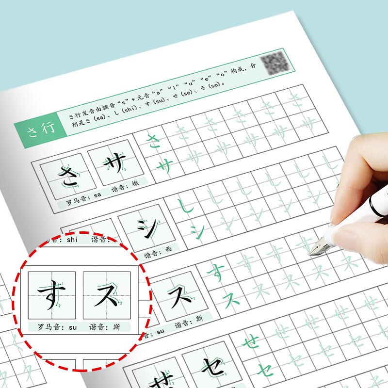 Chinese Calligraphy Practice Book - Kit pemula kaligrafi Jepang-Katakana & buku