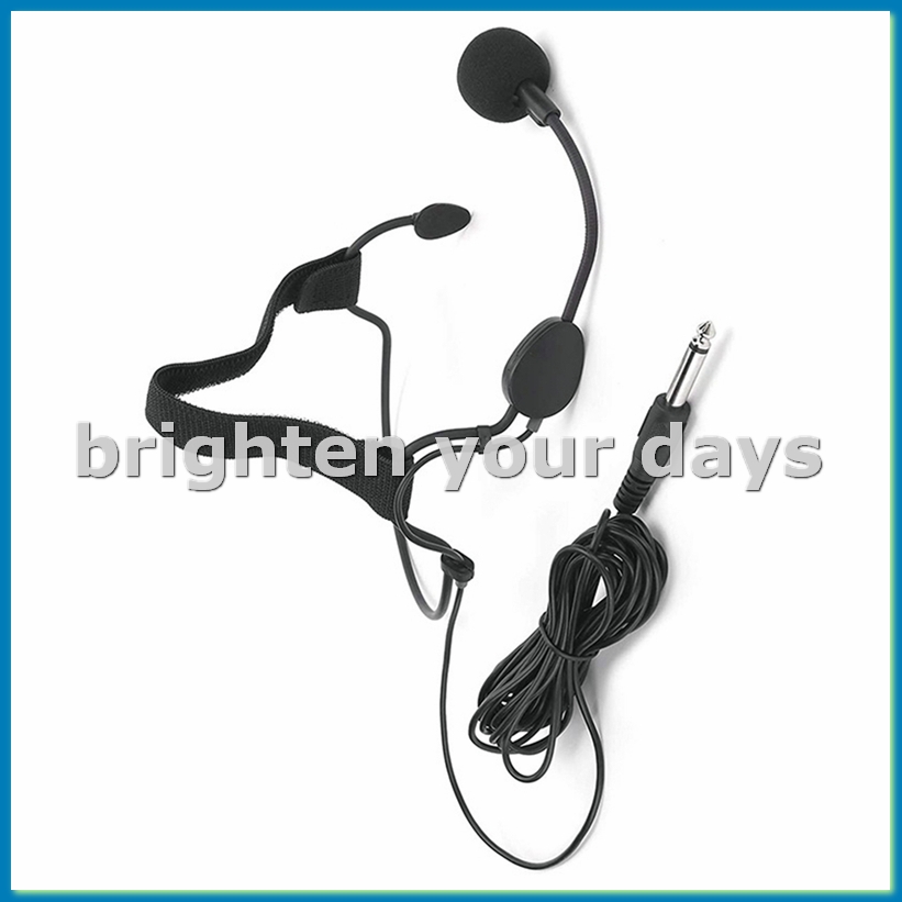 Music - Mikrofon Headband Dinamis dengan Colokan 6.35MM,