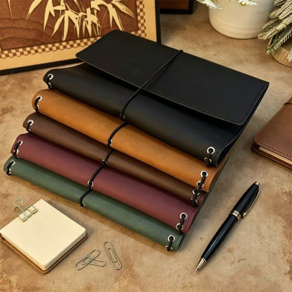 Vintage Leather Journal Notebook - Organizer Buku Catatan A5, Sampul Buku