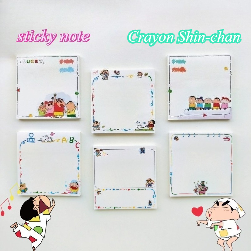 Stationery Books - Kartun Crayon Shin-chan, Kertas Tempel Lucu,