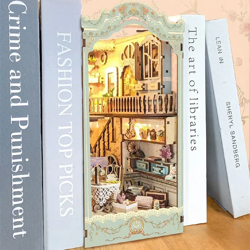 Rak Buku Kota Dongeng Rumah Hu - Diy Wooden Book Nook Kit Shelf Insert ulasan dan harga