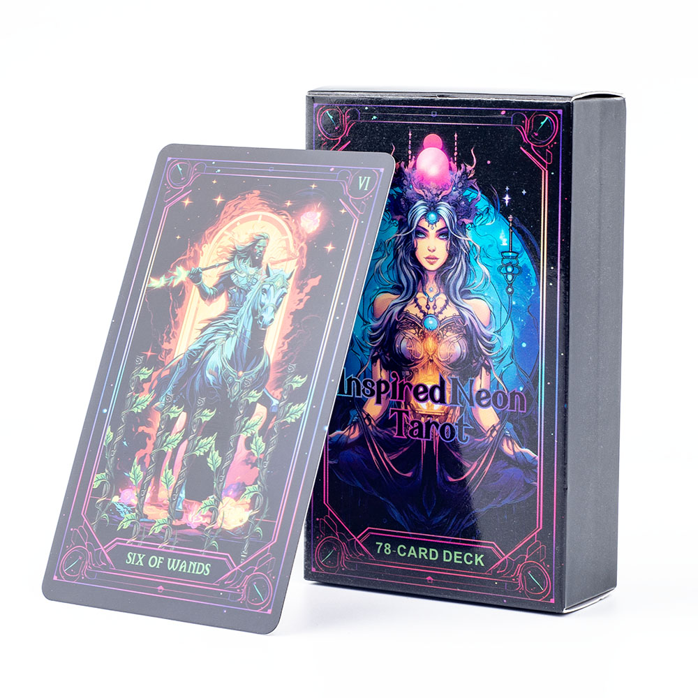 Inspired Neon Tarot Deck 78 Ka - Tarot Deck With Guidebook ulasan dan harga